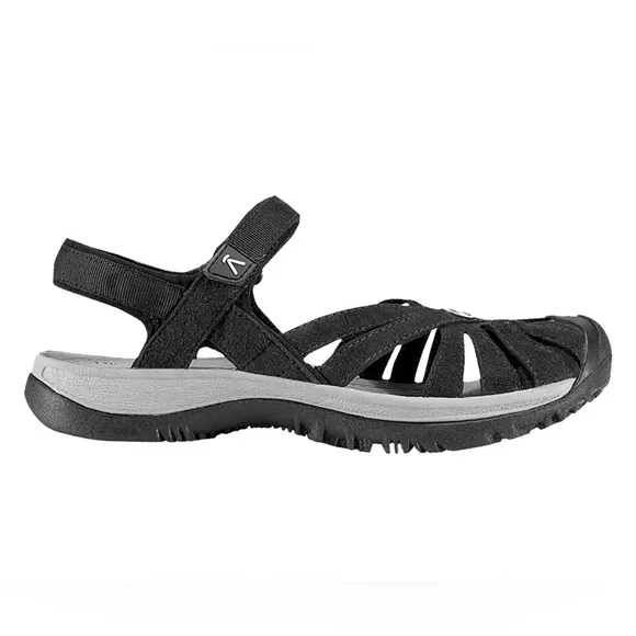 KEEN Women's Rose Sandals in Black/Neutral Gray - Picture 3 of 12
